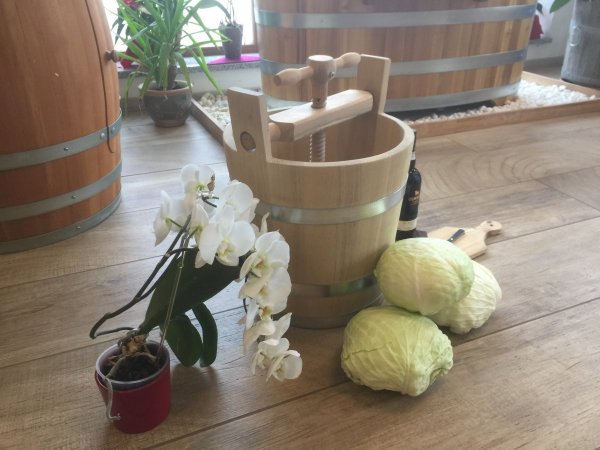 Krautfass Pökelfass Surfass 33 l aus Holz für Einsuren, Einlegen und Sauerkraut herstellen